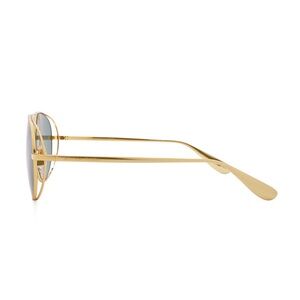 Aviator sunglasses in gold & green